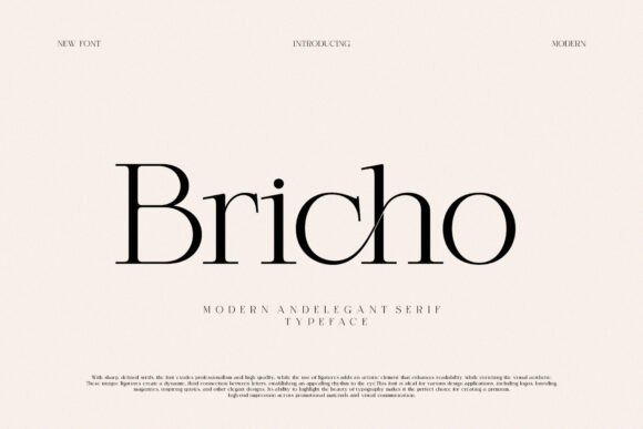 Bricho: A Sophisticated Serif Font for Elegant Craft Projects