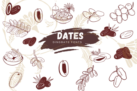 Explore Dates: A Natural-Themed Dingbats Font for Web Design