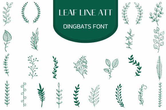 Explore the Elegance of Leaf Line Art Font