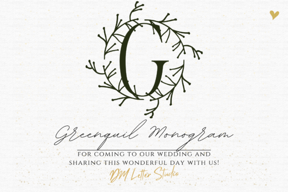 Greenquill Monogram: A Refined Serif Font for Crafters
