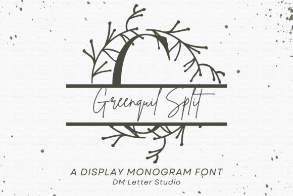 Greenquill Split Monogram: A Sophisticated Font for Elegant Web Design