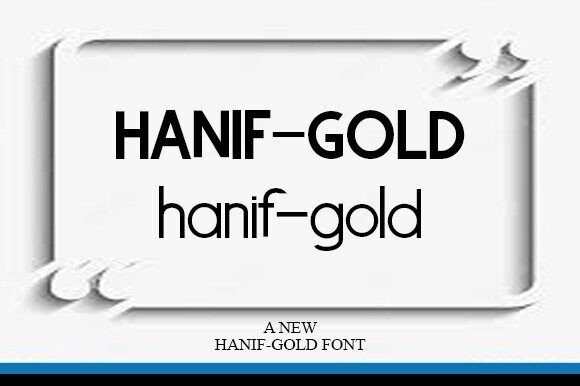 Hanif-gold: A Unique Duo-Style Font for Creative Branding