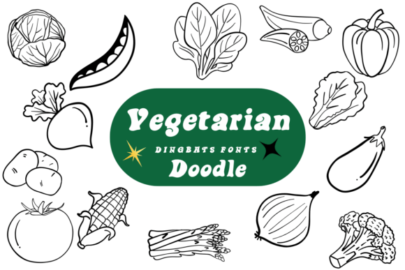 Vegetarian Doodle: A Charming Font for Editorial Design