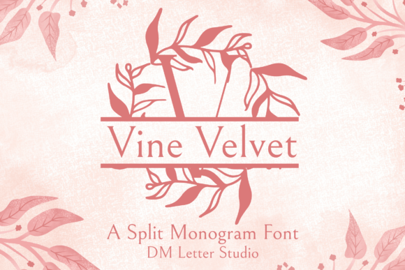 Vine Velvet Split Monogram: A Refined Serif Font for Elegant Branding